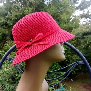 Augusta Hats Paper Crochet Packable Bowler Hat Size OS EUC